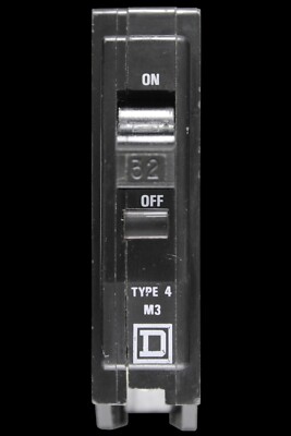 SQUARE D 32 AMP TYP 4 M3 MCB SCHUTZSCHALTER QOX QO-X