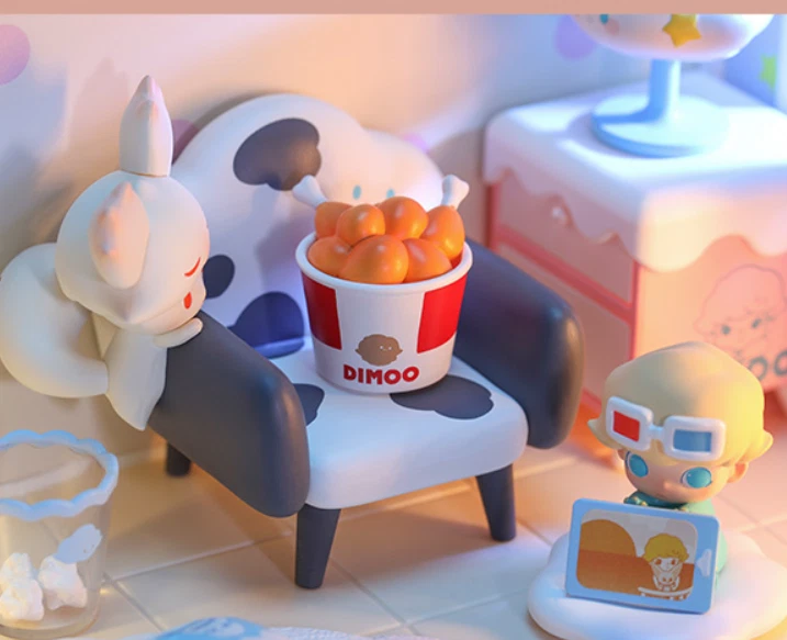 DIMOO Homebody コレクションフィギュアセット POP MART Dimoo Homebody Series Home Life Blind Box Confirmed