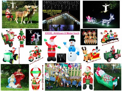 MEISH Weihnachts-Rentier Wimpelkette Mit Schlitten & Weihnachtsmann – Festliche Dekogirlande Für Die Feiertage
