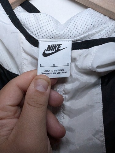 Nike Kids Sportswear Jacket Windrunner Boys Size L Black Blue Zip Hooded - Picture 4 of 4