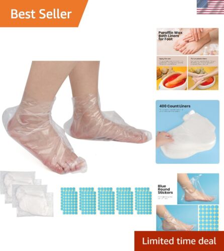 Paraffin Bath Liners - 400 Count Snug Foot Covers for Mess-Free Wax Treatments