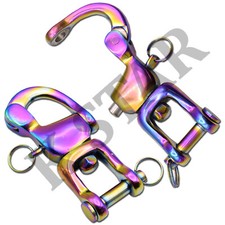 Pferdegeschirr Spur zum Wagen Schnellspanner Druckknopffesseln - Regenbogen - SS