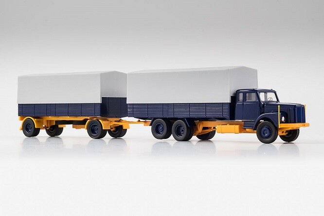 Vk-Models 77023 - 1/87 Scania 111 Truck with Trailer, ASG Subcontractor, Sweden
