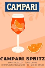 Poster poster poster advertising aperitif Campari vintage print 60x90 cm.