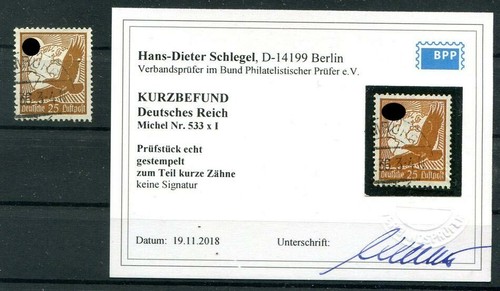 DR-3.Reich 533x Pfi Abart Stamped BPP Finding (