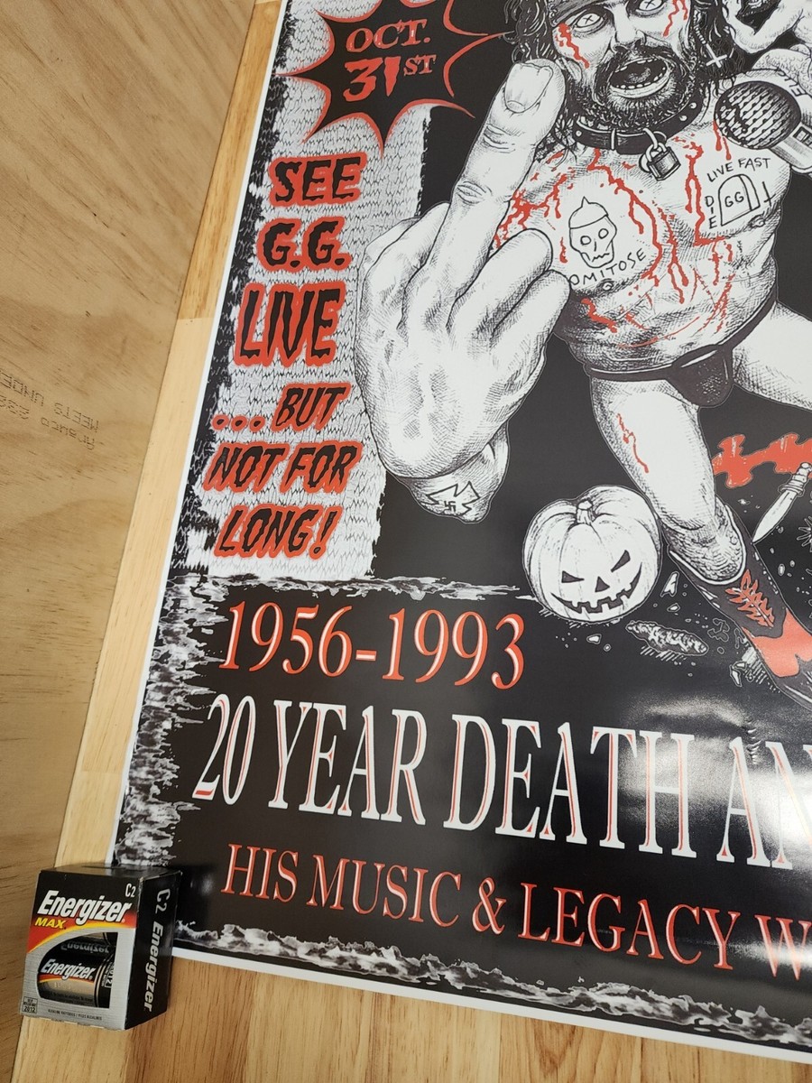 GG ALLIN / GGアリン 現地オリジナルポスター 当時物 ハードコア G.G. Allin Halloween Suicide Show Poster Murder Junkies 20