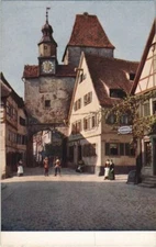 Old postcard Rothenburg-Roderbogen with Markusturm GERMANY (1075349)