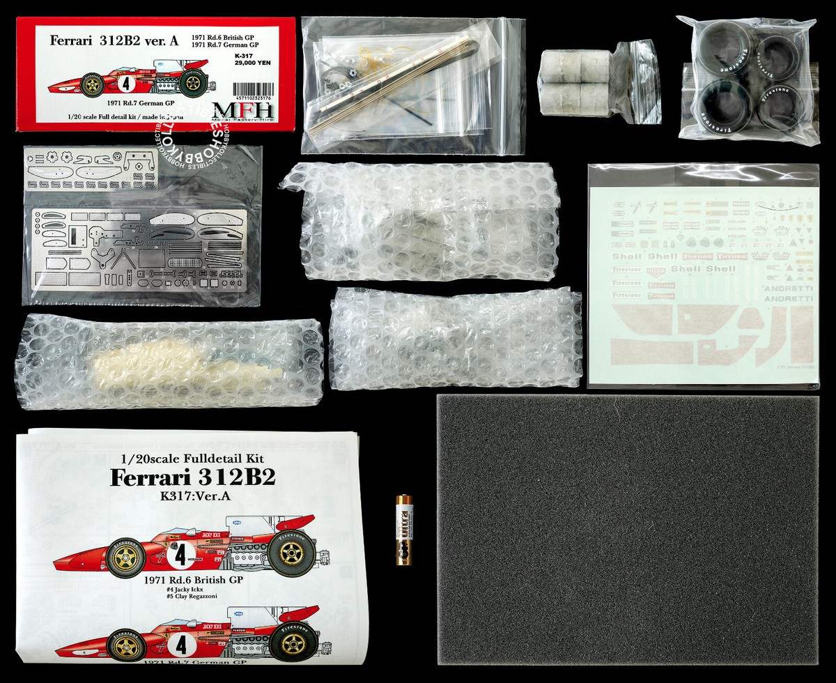 自動車 Model Factory Hiro 1/20 Ferrari 312B2 MFH Model Factory Hiro 1/20 Ferrari 312B2 Full Detail Model Kit