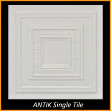 Glue Up Styrofoam Decorative Ceiling Tiles 20x20 ANTIK Pack OF 64 (168.96 sf)