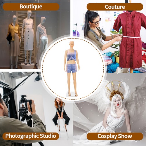 PP Head Turns Dress Form with Base Female Mannequin Realistic Display Full Body - Picture 7 of 22
