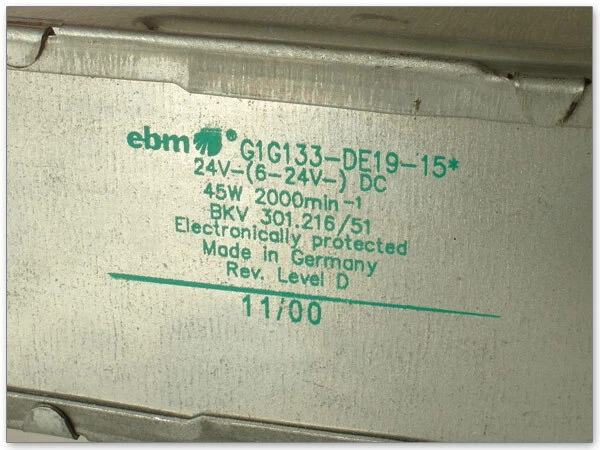 EBM Papst Lüfter G1G133-DE19-15 2000U/Min Zuluft Turbo Zentrifugal Ventilator - Bild 4 von 4