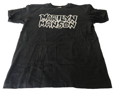 Vintage 90s Marilyn Manson Winterland Shirt Everlasting C**ksucker Black L