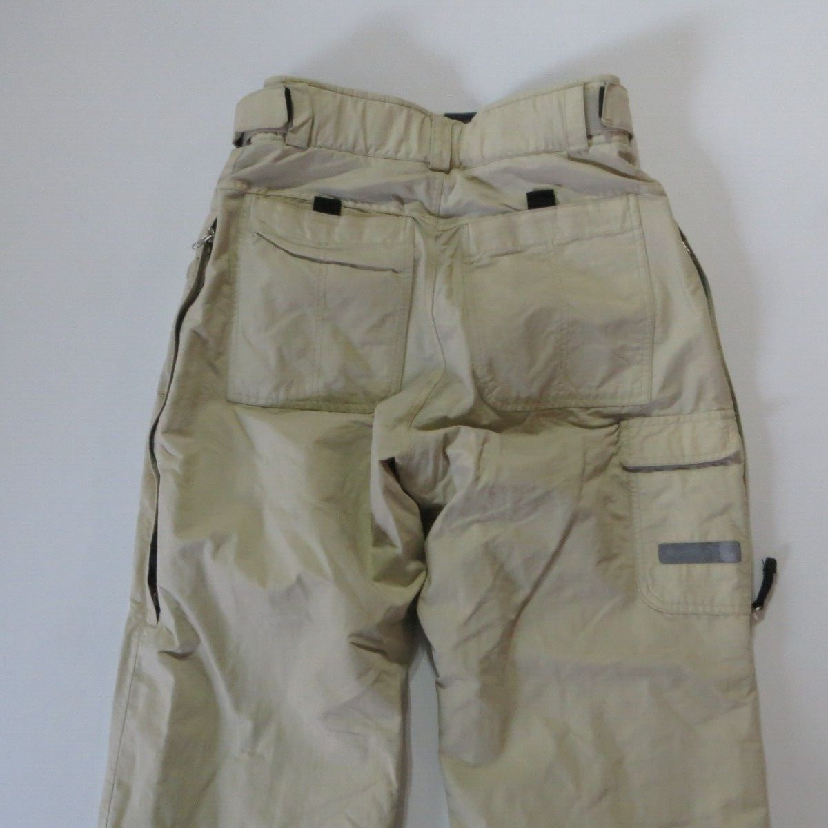 Burton Snowboard Pants Womens Size Medium Bio-Lite Zip Fly Button Up Beige