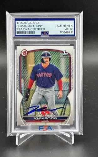 2023 Bowman Chrome Prospects Roman Anthony Auto PSA Certified Autograph Red Sox