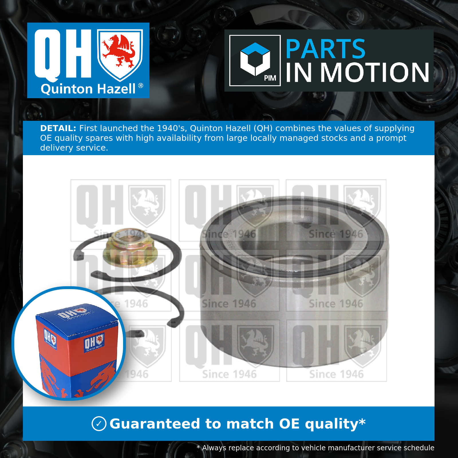 Wheel Bearing Kit fits VW PASSAT 1.9D Front 96 to 97 AFN QH 1H0498625 357407625A - Image 6