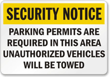 Aluminum Security Sign Weatherproof 8x12 Inch Metal Notice P00426