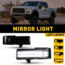 Amber White LED Side Mirror Turn Signal Light Sequential for Ford F150 15-20 EE