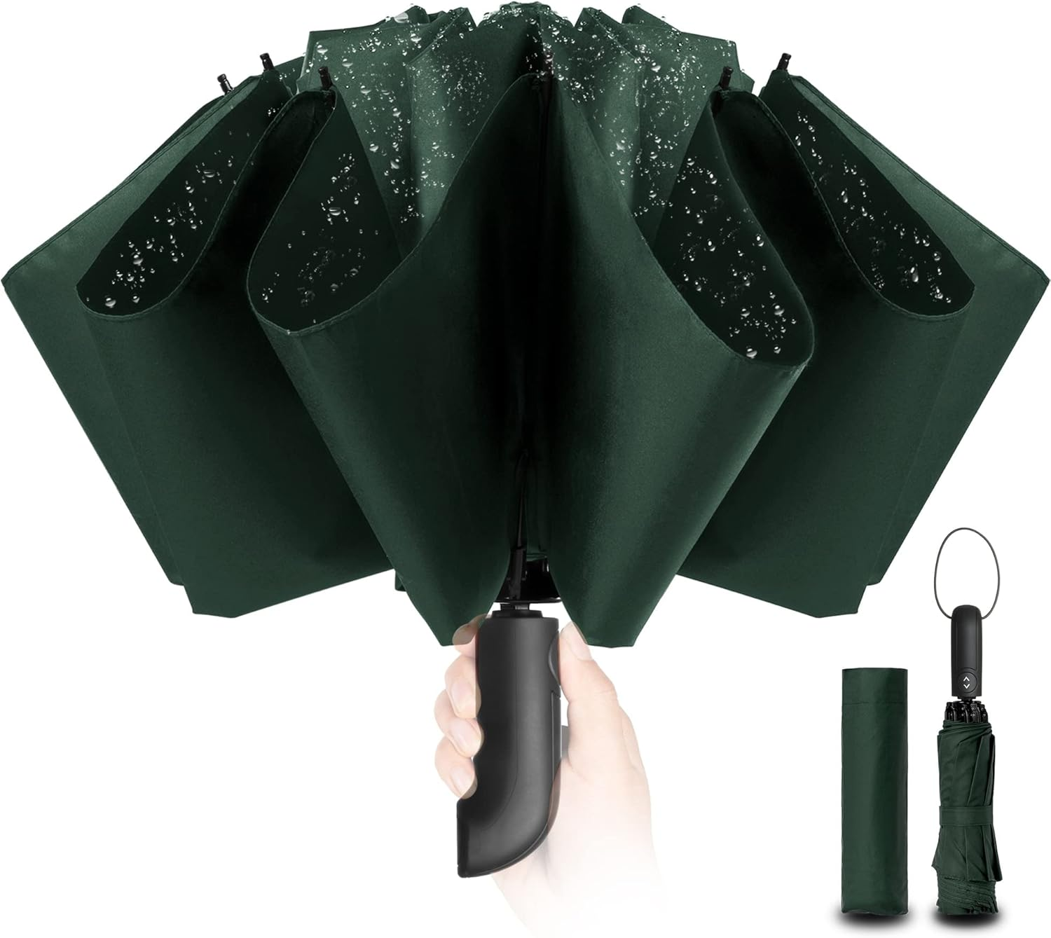 Compact Umbrella Windproof Strong - Automatic Windproof Inverted Umbrellas for M