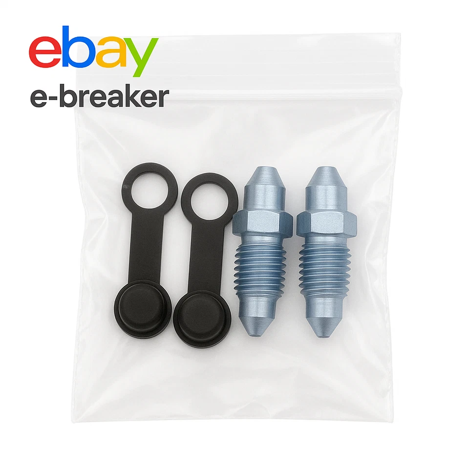 Porsche Boxster  Brembo Brake Caliper Bleed Screw M10x1 10mm Twin Pack with caps - Image 3 of 4