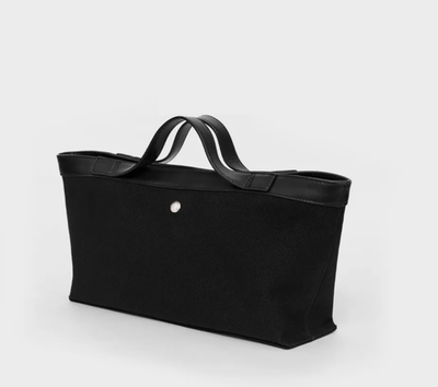 Kindersalmon Posell S Canvas Tote Bag Black Small Handbag Fast