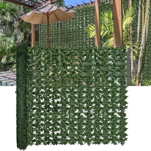DOPGIB ARTIFICIAL IVY PRIVACY FENCE SCREEN 60" BY 140" 58.5 SQFT - Green