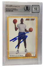 Shaquille O'Neal Signed 1993 Classic #104 LSU Tigers BAS Slabbed Auto Grade 10