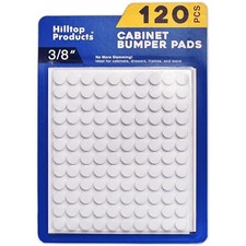120 Pack Small 3/8" Felt Cabinet Bumpers, Door Felt Pads for Cabinet White
