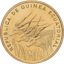 [#639653] Equatorial Guinea, 5 Francos, 1985, Paris, ESSAI, Aluminum-Bronze, MS