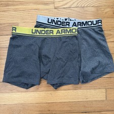 Under Armour Men's Stretch Microfiber Boxer Briefs Gray 2 Pack