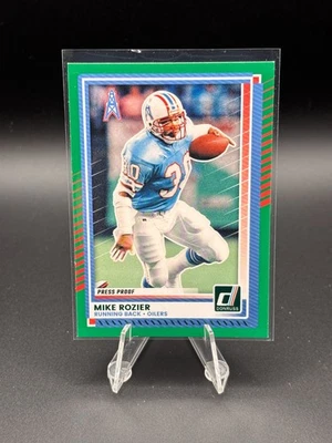 Mike Rozier - 2025 Panini Donruss Press Proof Green - Houston Oilers - Bild 1 von 2