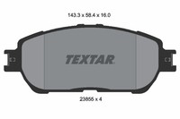1X Textar 2385501 Bremsbelagsatz Scheibenbremse FüR Toyota Lexus