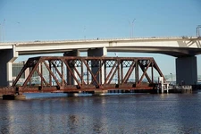 View along St. Johns River that separates several neighborhoods Jacksonvi