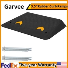 Rubber Curb Ramps 3.5" Rise Wheelchair Ramp with Non-silp Surface 33000 LBS 