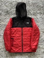 The North Face Puffer Jacket Hooded Reversible Red NWOT Unisex Small / Youth XL