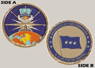 U.S. Air Forces Central (USAFCENT) 3-Star Commander Challenge Coin 1#10