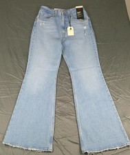 Levi's Jeans Womens 27x32 Light Wash Blue 70s High Flare Ultra High Rise Raw Hem