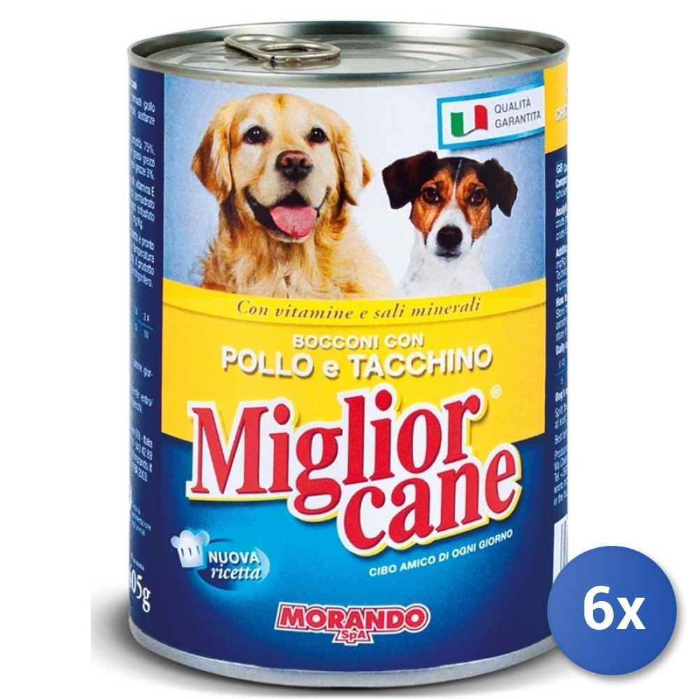 6X Best Dog Can 405 Grams Chicken/Turkey Bites