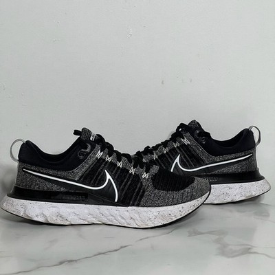 Nike React Infinity Run Flyknit Size 11 Black White Running Shoes