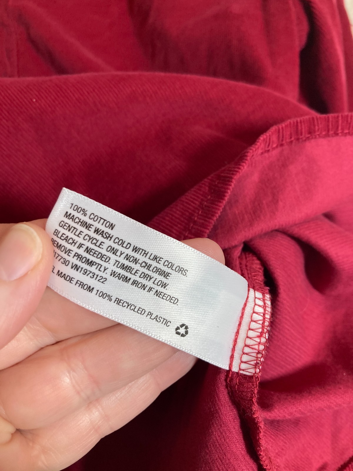 Universal Thread Corduroy Top Medium Cranberry Re… - image 11