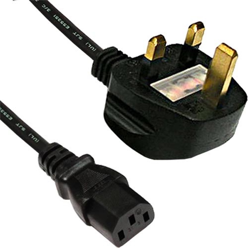 Cablenet 2m UK 5 Amp - C13 Black PVC 0.75mm Power Lead