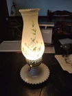 Vintage Milk Glass Hurricane Lamp 1960s Era