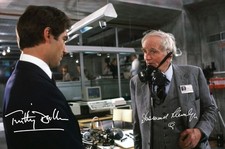 A3 A4 Photo Signed By 007 James Bond Timothy Dalton & M Desmond Llewelyn