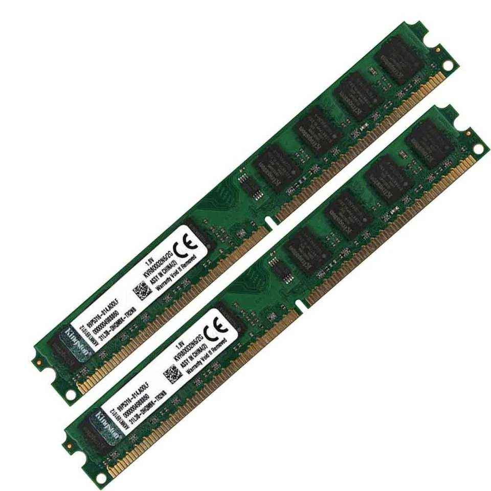 Kingston 4GB 2x 2GB DDR2 800MHz PC2-6400U 240Pin DIMM Desktop Memoria SDRAM SP - Imagen 3 de 4