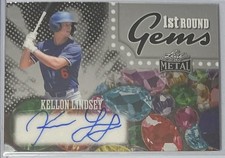 Kellon Lindsey #RG-KL1⚡️2025 Leaf Metal⚡️Auto⚡️1st Round Gems⚡️2/49⚡️Dodgers