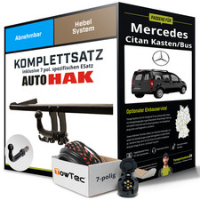 F&uuml;r MERCEDES Citan Typ W415 Anh&auml;ngerkupplung abnehmbar +eSatz 7pol 12-21 NEU