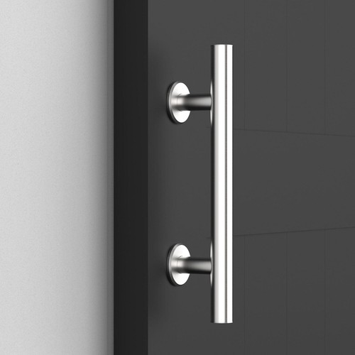 Rolltrak Stainless Steel Barn Door Pull Handle Set - Picture 3 of 3