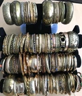 160+ HUGE Vintage Costume to Fashion Jewelry lot Bracelet Bangle ALL GOLD TONE
