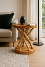 Holz Beistelltisch – Holzhocker Couchtisch – Handgefertigt - aus Suarholz