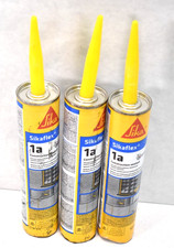 Lot of 3 Sika Sikaflex 1a Construction Sealant Cartridges 10.1oz Gray Exp Feb 25