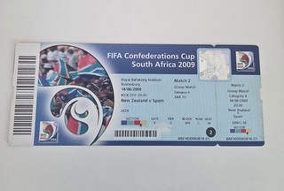 FIFA 2009 South Africa Confederations Cup Ticket NZ Vs Spain Match 2